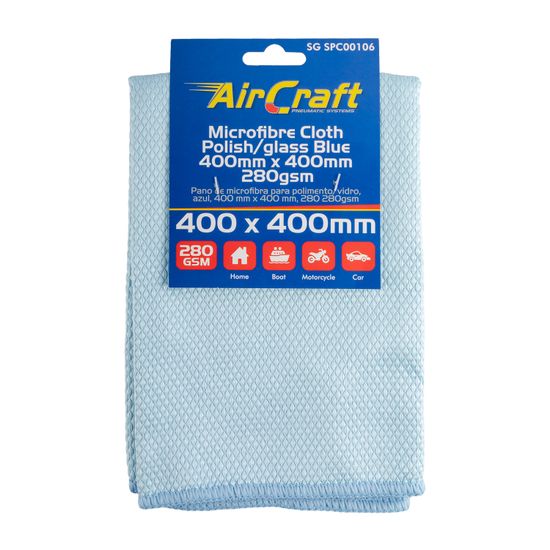 Microfibre Cloth Polishing/glass Blue 400mm X 400mm 280gsm